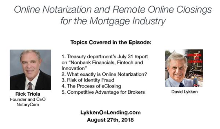 NotaryCam founder talks remote online notarizations & closings with David Lykken